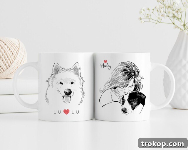 31 Pawsome Gift Ideas for Dog Owners 10 Custom Dog Mug, Dog Lover Gift, Pet Memorial, Dog Memorial Gift, Pet Portrait Mug, Pet Loss gift, Dog Mug, Pet Mug, Dog Owner Gift, Pet Loss