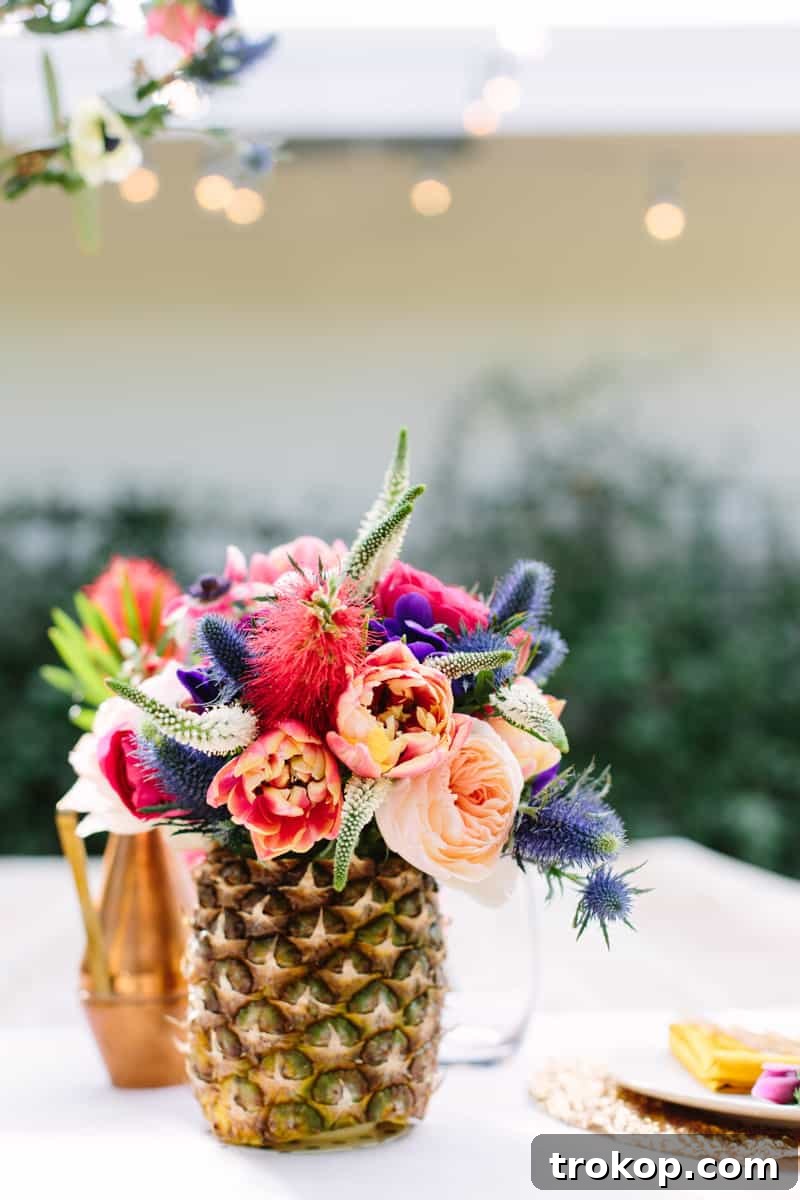 Palm Springs Petals: Desert Dining Dreams 4 A stunning single bloom in a vibrant Palm Springs tablescape setting