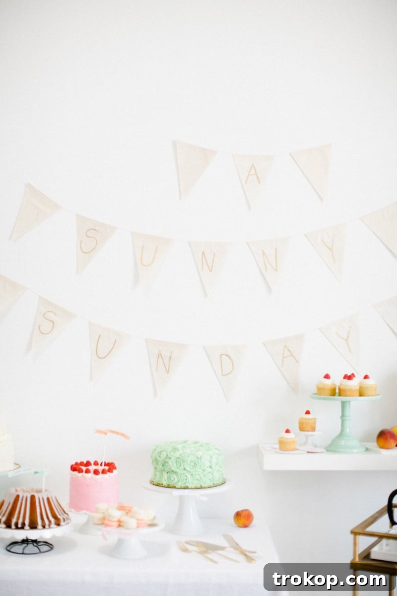 Bright Easter Sunday Dessert Table Inspiration 3 Close-up of assorted Easter desserts on a styled table