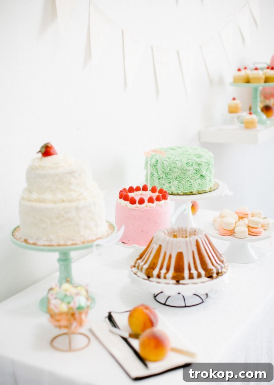 Assortment of Easter desserts on a beautifully styled table