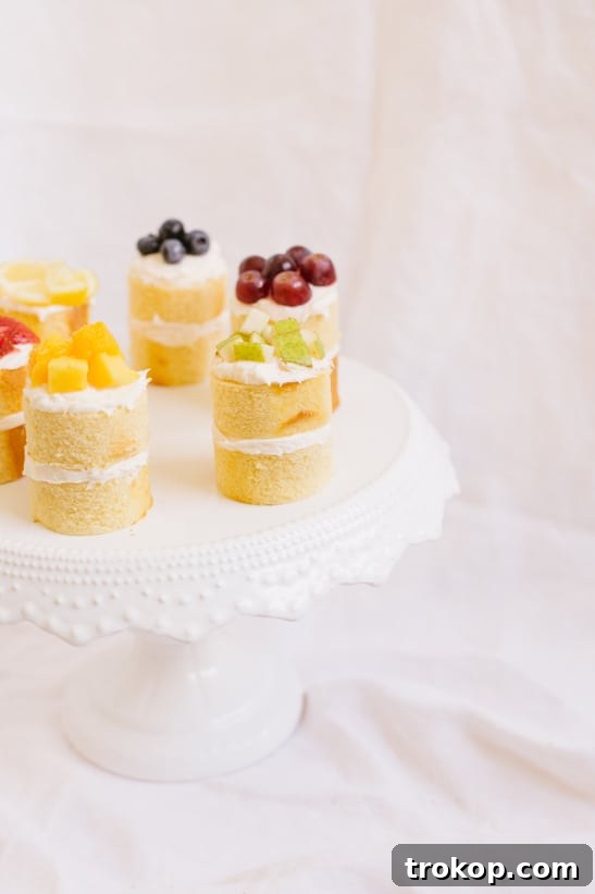 mini rainbow cake recipe | sugarandcloth.com