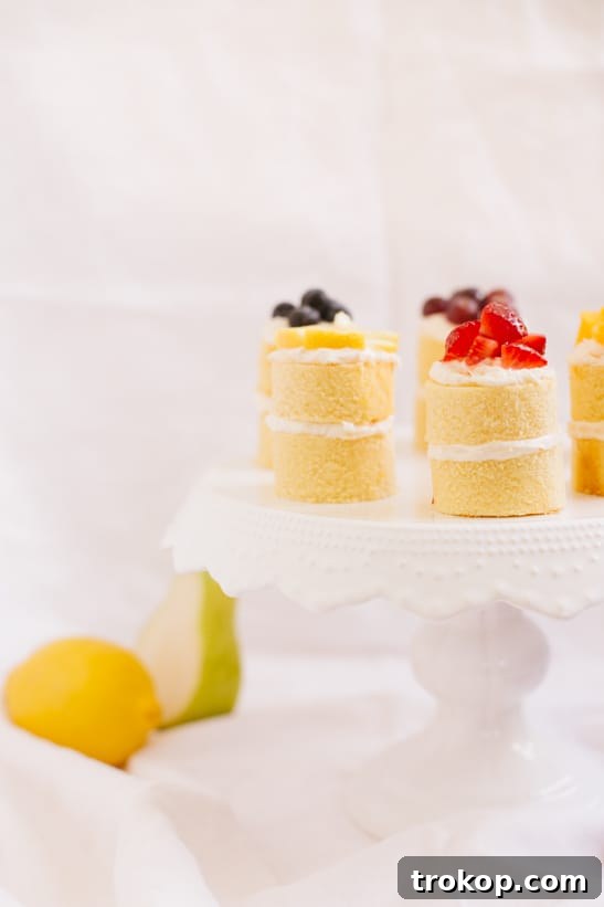 mini rainbow cake recipe | sugarandcloth.com