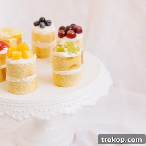 mini rainbow cake recipe | sugarandcloth.com