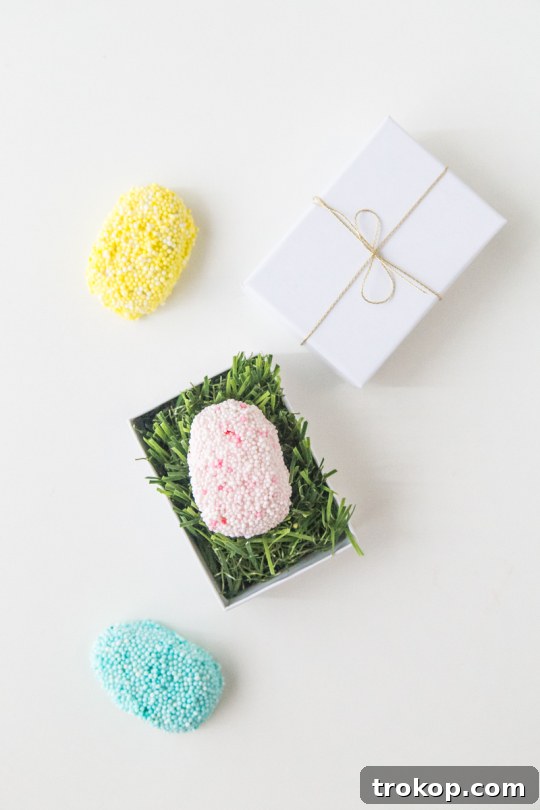 Dazzle Your Drinks with Sprinkled Rims 3 Close-up of DIY Speckled Easter Eggs and Rimmed Glass