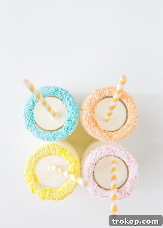 Dazzle Your Drinks with Sprinkled Rims 7 Finished DIY Speckled Easter Eggs