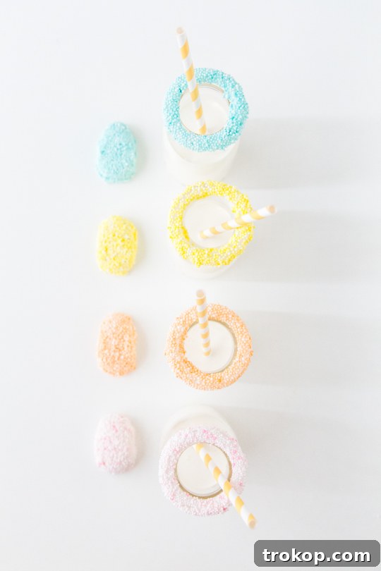 Dazzle Your Drinks with Sprinkled Rims 9 Elegant Display of DIY Speckled Decor for Easter