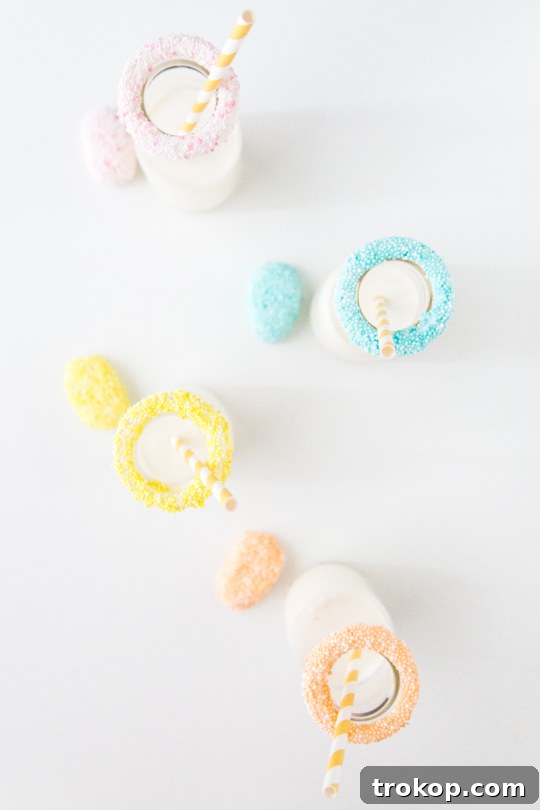 Dazzle Your Drinks with Sprinkled Rims 10 Festive Speckled Eggs and Rimmed Drinks on a Table